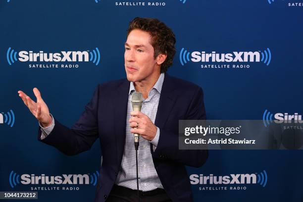 Joel Osteen speaks during the SiriusXM Studios for its "Town Hall" Series, hosted by Kathie Lee Gifford on October 1, 2018 in New York City.