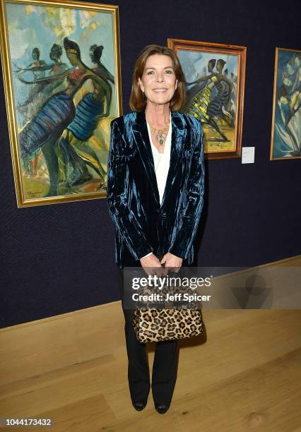 Princess Caroline of Hanover hosts a private view of 'Bienvenue Au Congo' at Bonhams on October 1, 2018 in London, England.