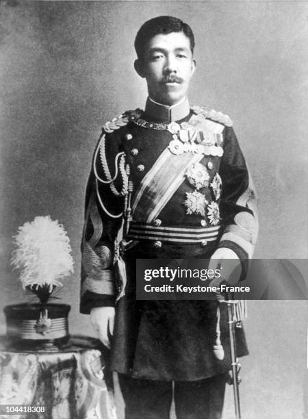 Official portrait between 1912 and 1920 of YOSHIHITO, Emperor of Japan from 1912 to 1926.