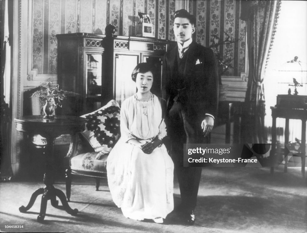 Hirohito And His Wife 1925