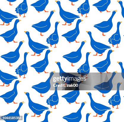Goose Graph Pattern Seamless Goose Pattern Background High-Res Vector Graphic - Getty Images