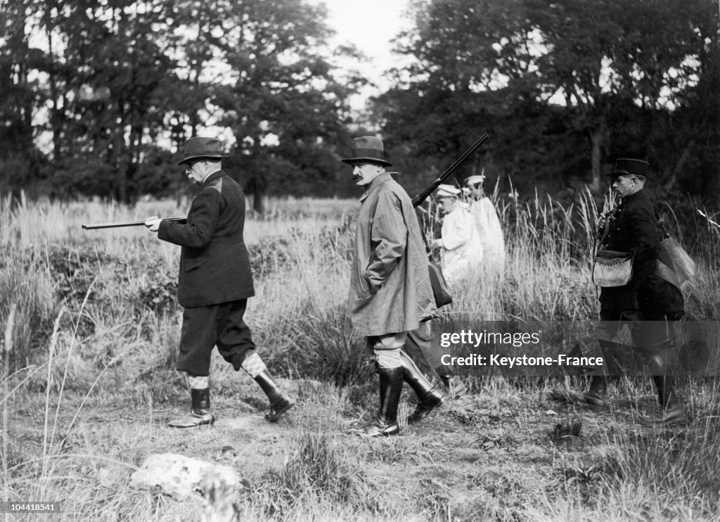 President Albert Lebrun And The Ambassador Of Belgium At Rambouillet Around The 1930S