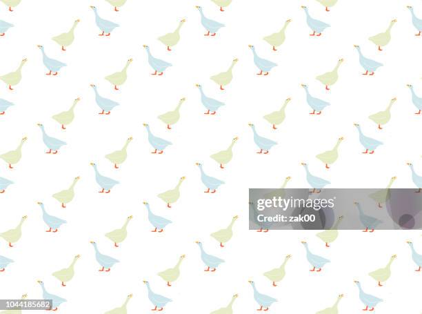 Goose Endless Pattern Seamless Goose Pattern Background High-Res Vector Graphic - Getty Images