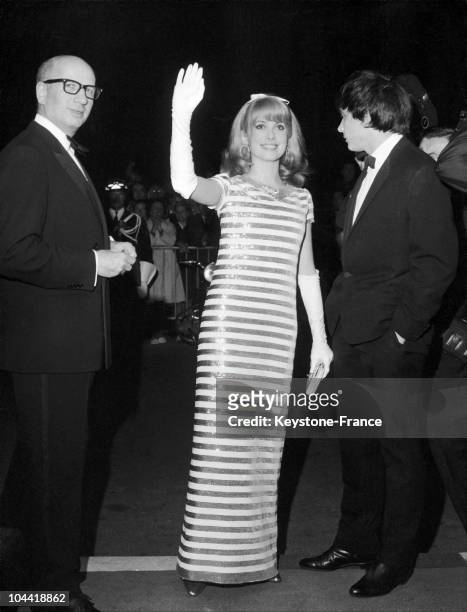 Catherine Deneuve Attends The Screening Of The Film Les Cendres By Andrzej Wajda At The Cannes Film Festival On May 6, 1966.