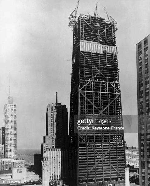 The John Hancock Building In Chicago, Usa, In The 1960'S.