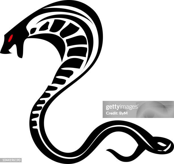 tribal tattoo designs cobra snake - cobra stock illustrations