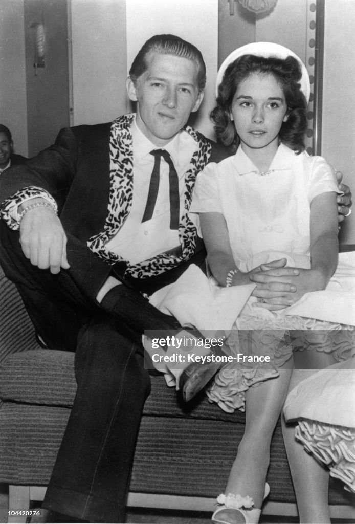 The Musician Jerry Lee Lewis With His Wife Myra, Who Is Also His ...