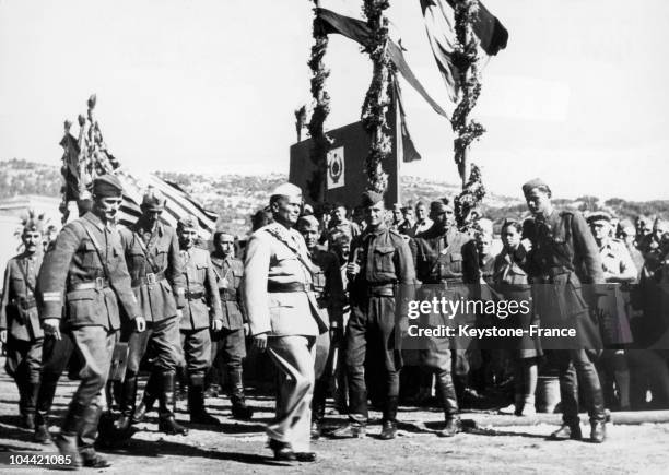 Marshal Tito, The Commander-In-Chief Of The Communist And Anti-Fascist Troops Of The Yugoslav Liberation Movement , Inspecting Troops On Vis Island,...