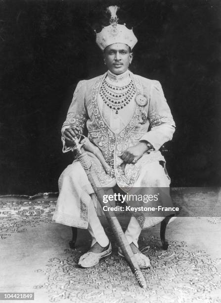 Portrait Of Maharaja Alwar In London On June 7, 1929.