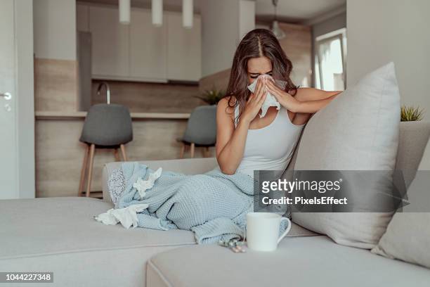 this runny nose is starting to ruin my day - illness stock pictures, royalty-free photos & images