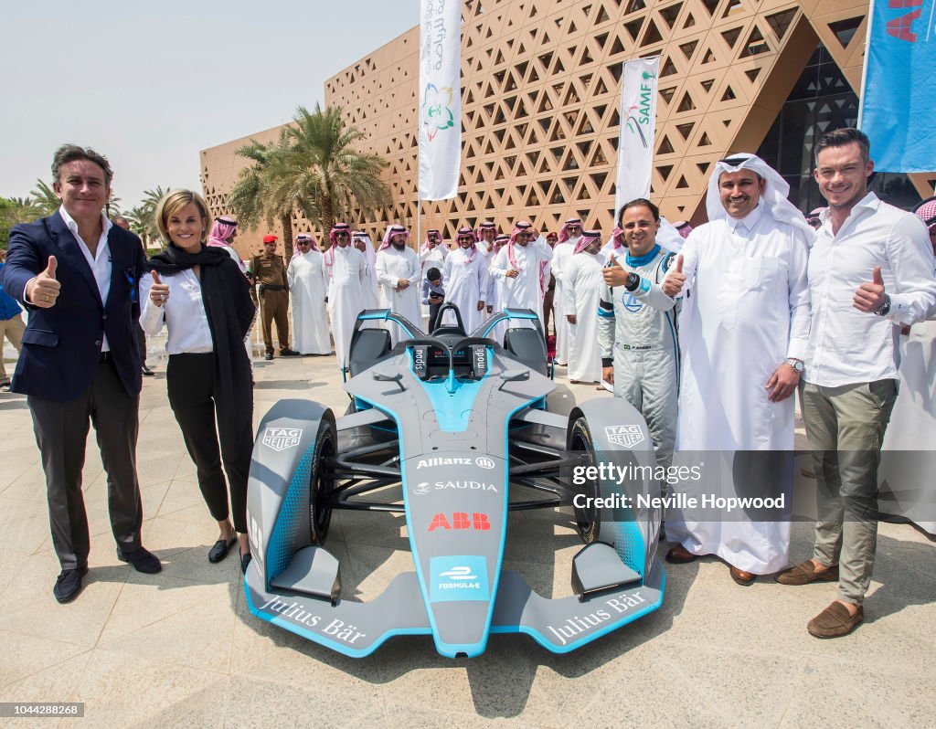 Felipe Massa launches new SAUDIA Ad Diriyah E-Prix at the Ad Diriyah UNESCO Heritage site Saudi Arabia - ahead of The ABB FIA Formula E Championship - Season 5 opening race
