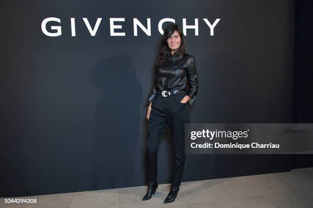 Emmanuelle Alt attends the "L'Interdit Givenchy " Photocall as part of the Paris Fashion Week Womenswear Spring/Summer 2019 on October 1, 2018 in...