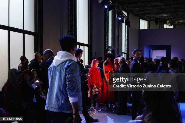 Atmosphere before the Shiatzy Chen show as part of the Paris Fashion Week Womenswear Spring/Summer 2019 on October 1, 2018 in Paris, France.