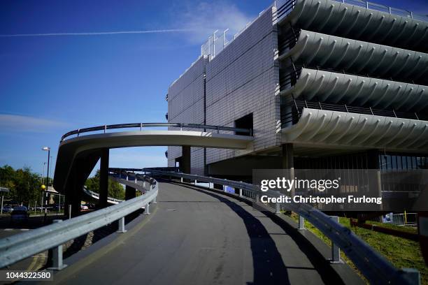 An exterior view of the refurbished Preston Bus Station and its multi-story car park on September 25, 2018 in Preston, England. Preston Bus Station...