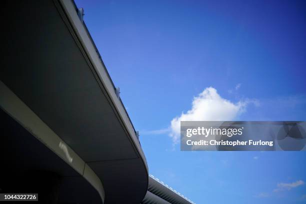 An exterior view of the refurbished Preston Bus Station and its multi-story car park on September 25, 2018 in Preston, England. Preston Bus Station...