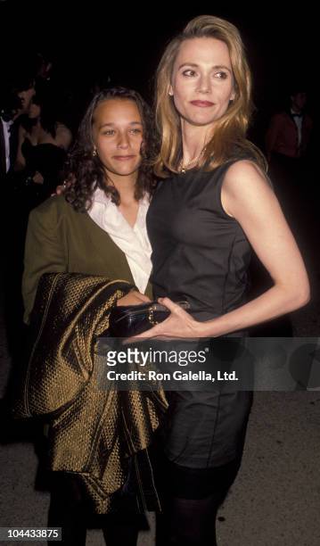 Rashida Jones and Peggy Lipton attend 42nd Annual Primetime Emmy Awards on September 16, 1990 at the Pasadena Civic Auditorium in Pasadena,...