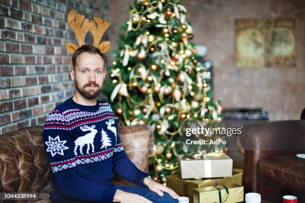 christmas - nerd sweater stock pictures, royalty-free photos & images