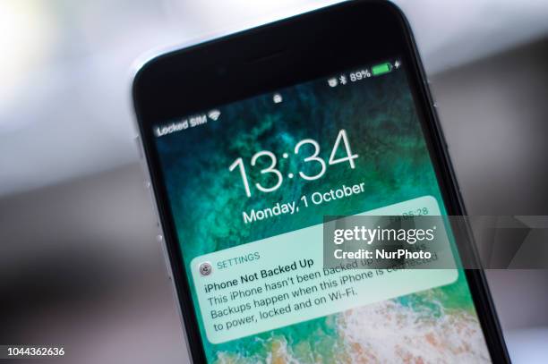 Ios Device Lock Message 256 Apple Lock Screen Stock Photos, High-Res Pictures, and Images ...