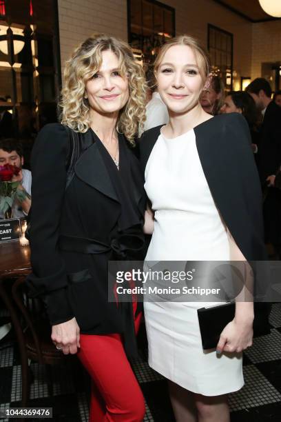 Actresses Kyra Sedgwick and Kayli Carter attend Netflix's "Private Life" red carpet and cocktail reception on October 1, 2018 in New York City.