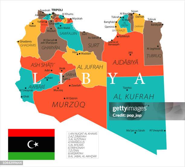 Libyan Maps Map Of Libya Vector High-Res Vector Graphic - Getty Images