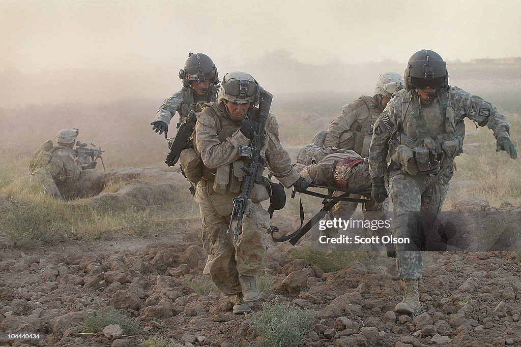 Army Medevac Unit Tends To The War Wounded Near Marja, Afghanistan