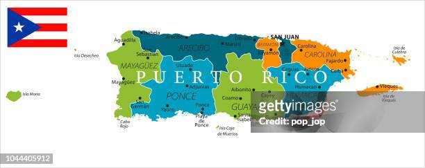 bildbanksillustrationer, clip art samt tecknat material och ikoner med karta över puerto rico - vektor - dorado color