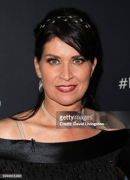 Nancy McKeon poses at "Dancing with the Stars" Season 27 at CBS Televison City on October 1, 2018 in Los Angeles, California.