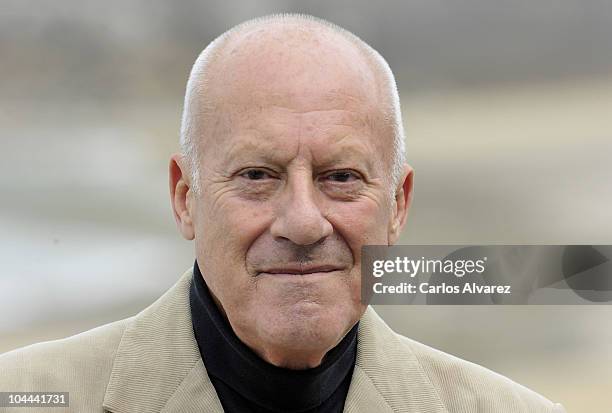 British architect Norman Foster attends "How Much Does Your Building Weigh, Mr. Foster?" photocall during the 58th San Sebastian International Film...
