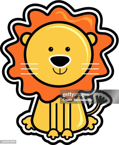 lion icon - lion cub vector stock illustrations