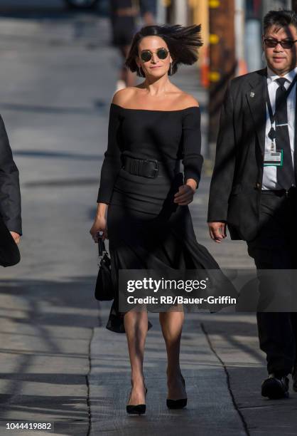 Jenny Slate is seen at 'Jimmy Kimmel Live' on October 01, 2018 in Los Angeles, California.