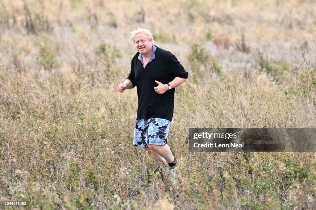 Boris Johnson Leaves Home To Speak At A Conservative Party Conference Fringe Meeting