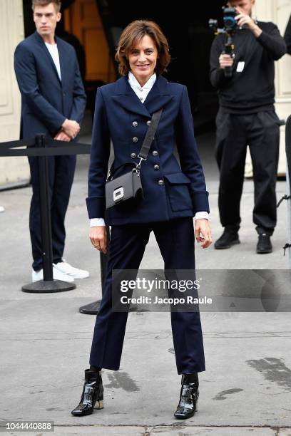 Ines de la Fressange attends the Chanel show as part of the Paris Fashion Week Womenswear Spring/Summer 2019 on October 2, 2018 in Paris, France.
