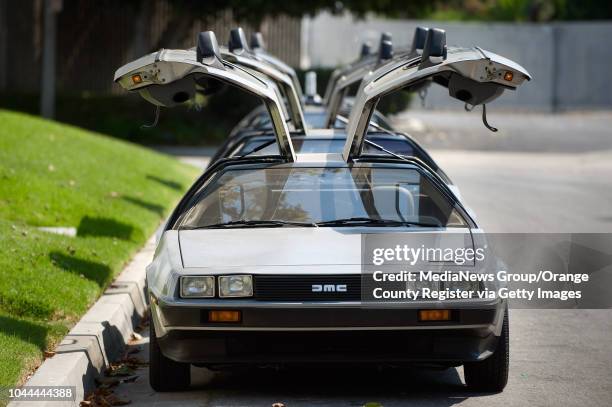 The DeLorean Motor Company in Huntington Beach, CA on September 10, 2013 restores DeLoreans. The cars were made from 1981-83 and were known for their...