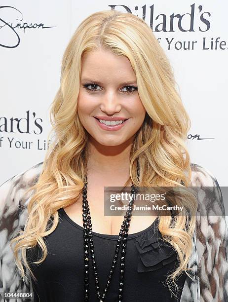 Jessica Simpson makes an in-store appearance introducing her Jessica Simpson Collection at Dillard's Baybrook on September 25, 2010 in Friendswood,...