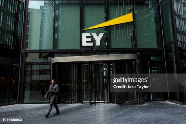 The Ernst & Young offices stand in 1 More London Riverside on October 1, 2018 in London, England. The government has called for a review of the...
