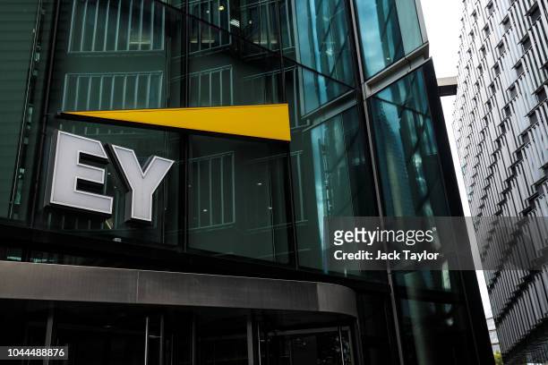 The Ernst & Young offices stand in 1 More London Riverside on October 1, 2018 in London, England. The government has called for a review of the...