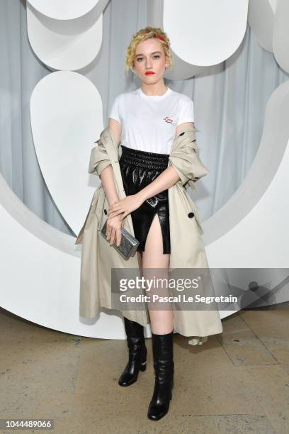 Julia Garner attends the Miu Miu show as part of the Paris Fashion Week Womenswear Spring/Summer 2019 on October 2, 2018 in Paris, France.
