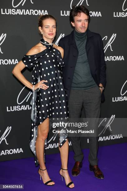 Natalia Vodianova and Antoine Arnault attend the CR Fashion Book x Luisasaviaroma : Photocall as part of the Paris Fashion Week Womenswear...