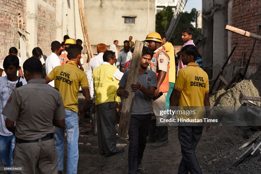 1 Dead, 2 Injured After Under-Construction Building Collapses In Swaroop Nagar