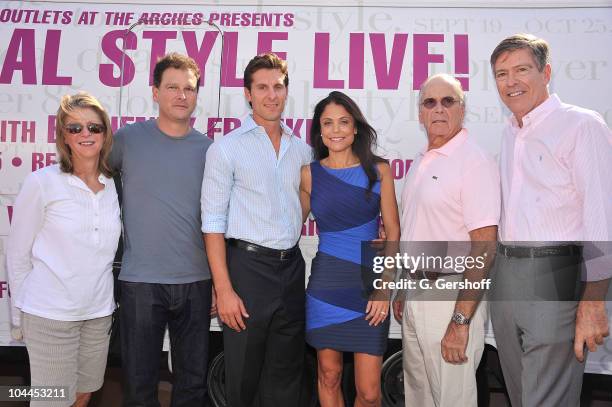 Sue Blumenfeld, developer David Blumenfeld, Jason Hoppy, TV personality Bethenny Frankel, Ed Blumenfeld, and developer Steve Tanger at the Real Style...