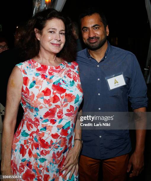 Actress Sean Young and actor Kal Penn attend The Academy of Motion Picture Arts and Sciences 2018 New Members Party at Top of the Rock's 620 Loft and...