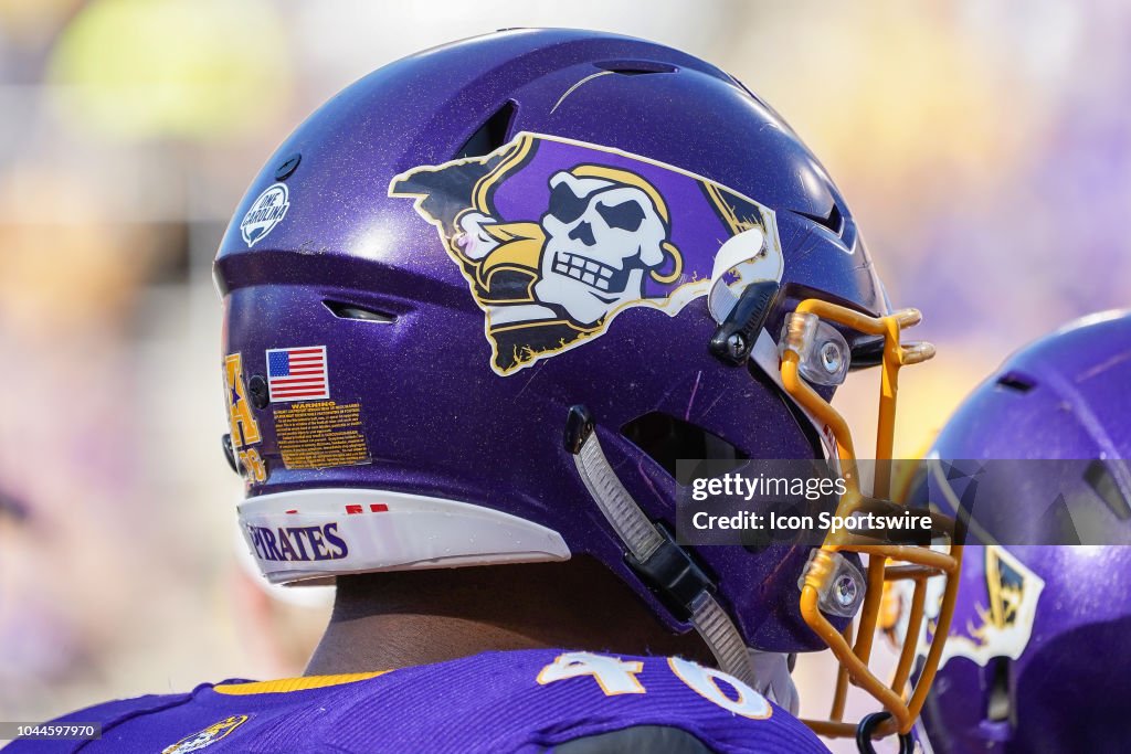East Carolina Pirates defensive end Chance Purvis wears the News Photo -  Getty Images
