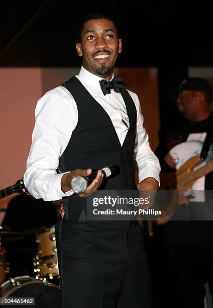 Fonsworth Bentley performs at Attorney Fred Dorton's Annual Celebrity Birthday Bash at Petersen Automotive Museum on September 25, 2010 in Los...