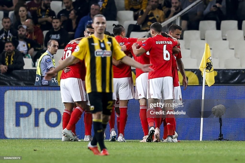 AEK Athens vs Benfica Lisbon - UEFA Champions League