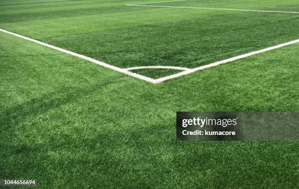 playing sports field,corner kick - corner marking stockfoto's en -beelden