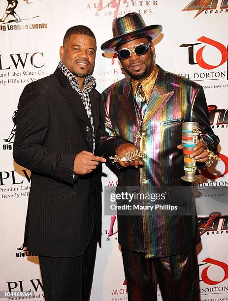 Beverly Hills attorney Fred Donton and Bishop Don "Magic" Juan attend Attorney Fred Dorton's Annual Celebrity Birthday Bash at Petersen Automotive...