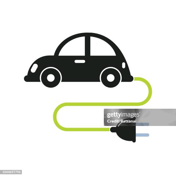electric car - electric car charger stock illustrations