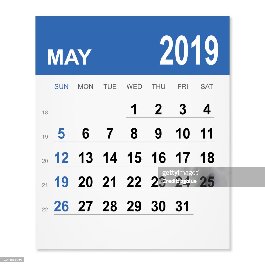 May 2019 calendar