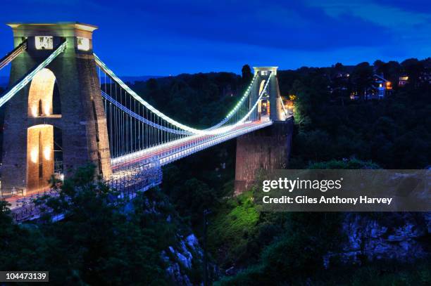 clifton suspension bridge, bristol - clifton bridge stockfoto's en -beelden