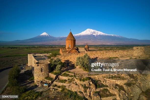 rmenia, ararat region, khor virap monastery - khor virap stockfoto's en -beelden
